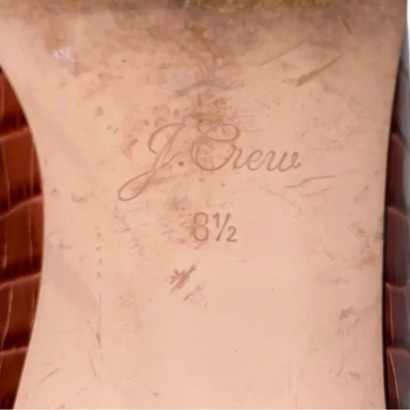 J. Crew Academy Crocodile embossed Pattern leather Loafers - Picture 6 of 7